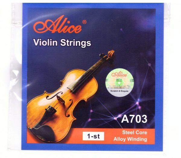 3 Cuerdas Mi de violín Alice A703