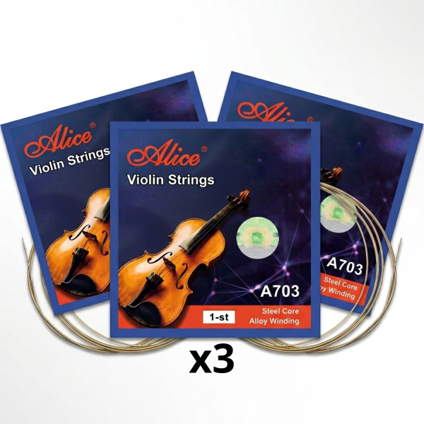 3 Cuerdas Mi de violín Alice A703