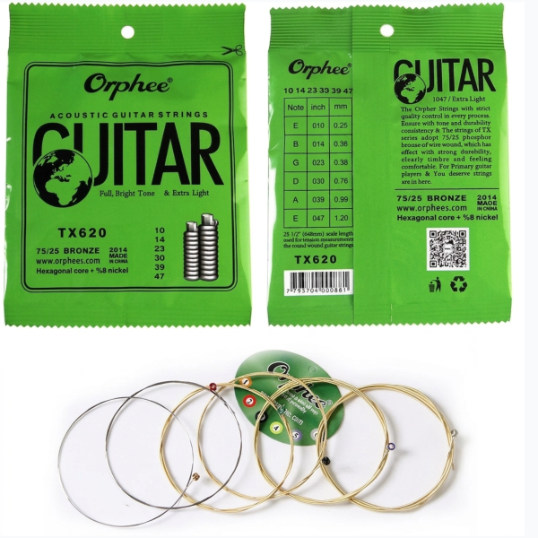 Cuerdas de guitarra acústica Orphee TX620