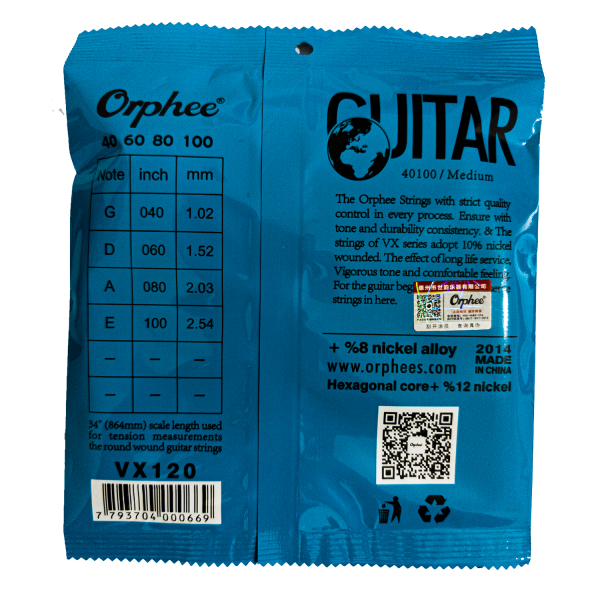 Cuerdas para bajo eléctrico Orphee VX120